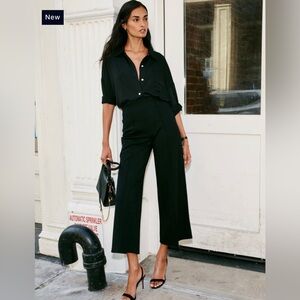 NWT Spanx Smooth perfect fit Ponte cropped wide leg pants